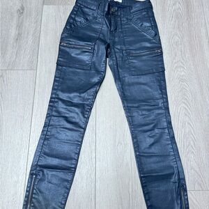 Joie Park Skinny B waxed zipper jean black